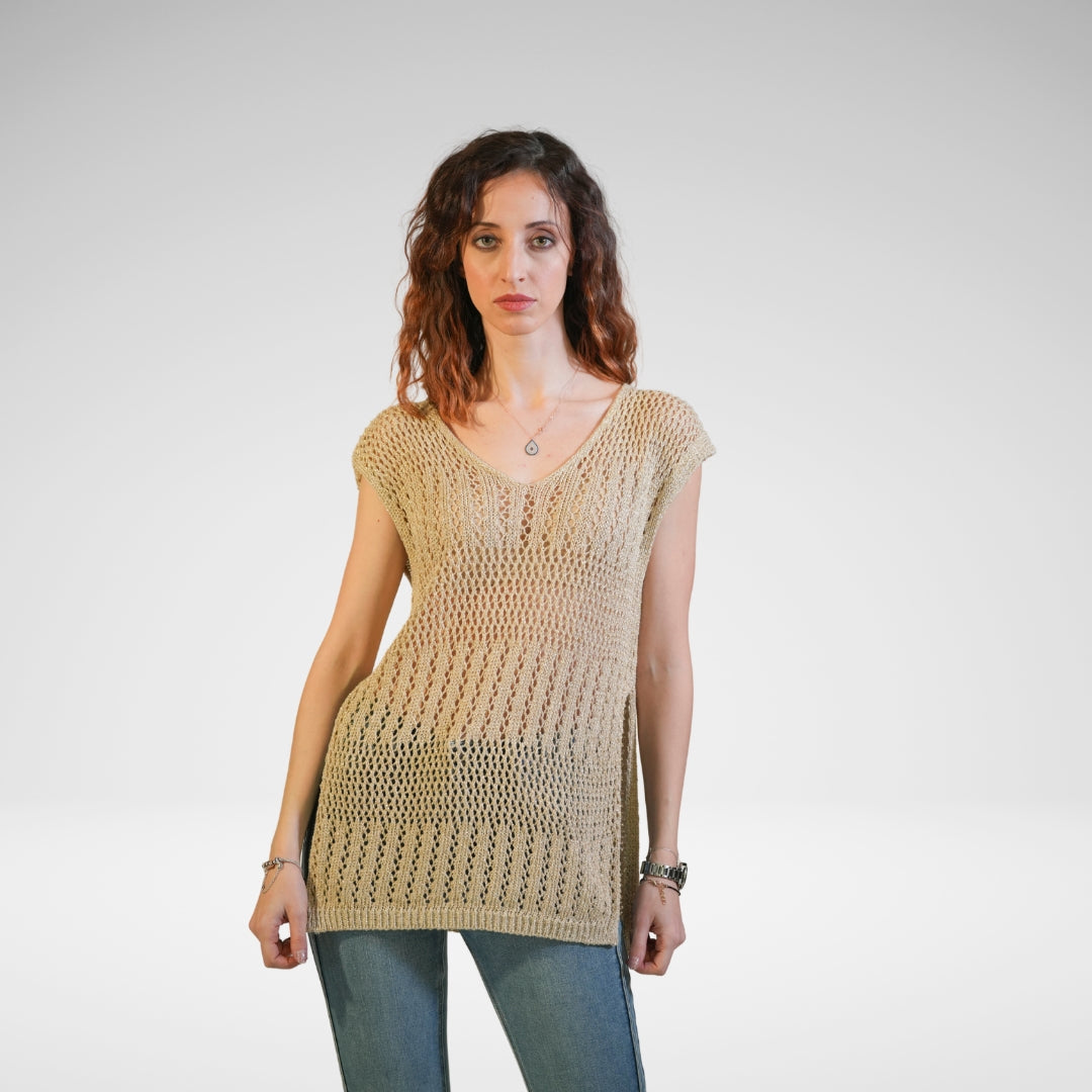 Gilet Lurex Scollo V