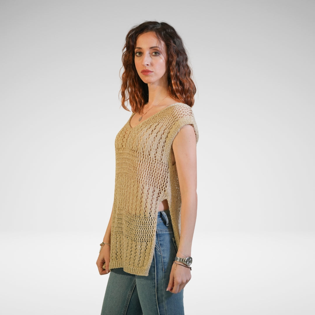Gilet Lurex Scollo V