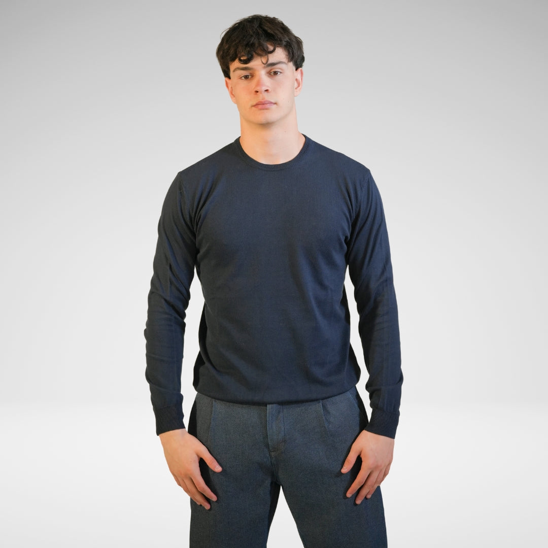Maglione collo a Giro a maniche Lunghe