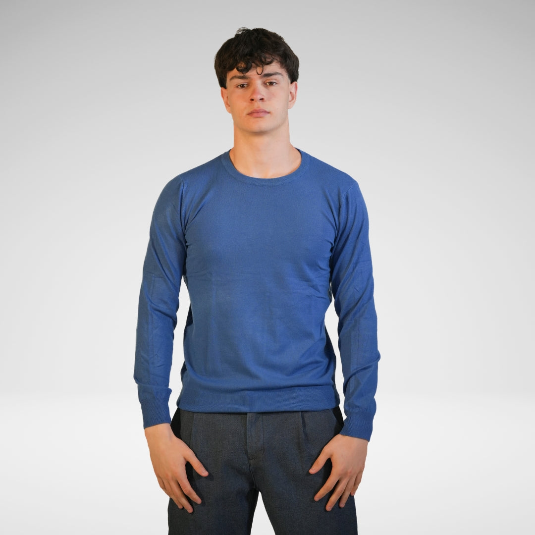 Maglione collo a Giro a maniche Lunghe