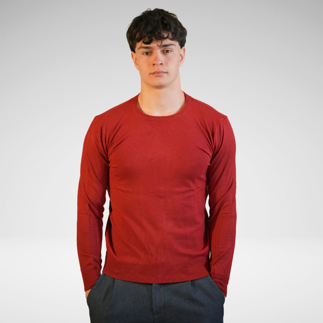 Maglione collo a Giro a maniche Lunghe