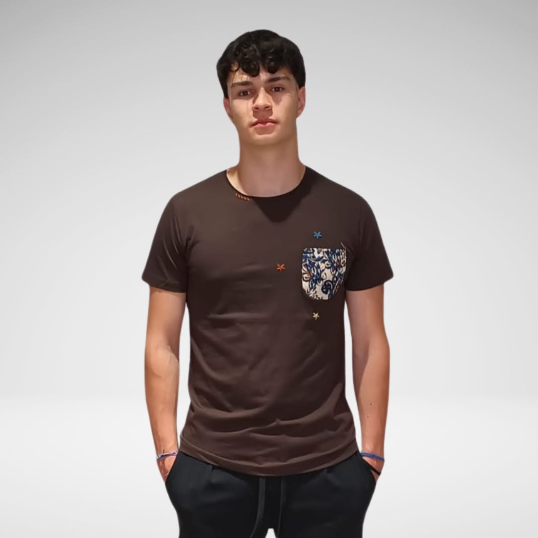 T-Shirt con Tasca 100% Cotone