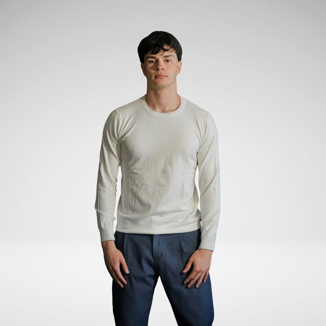 Maglione collo a Giro a maniche Lunghe