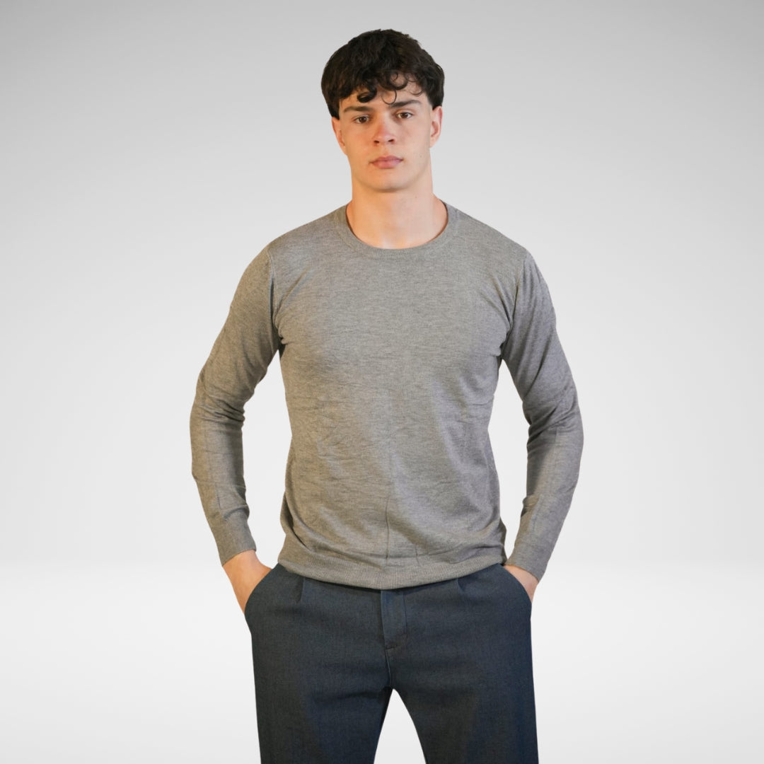 Maglione collo a Giro a maniche Lunghe