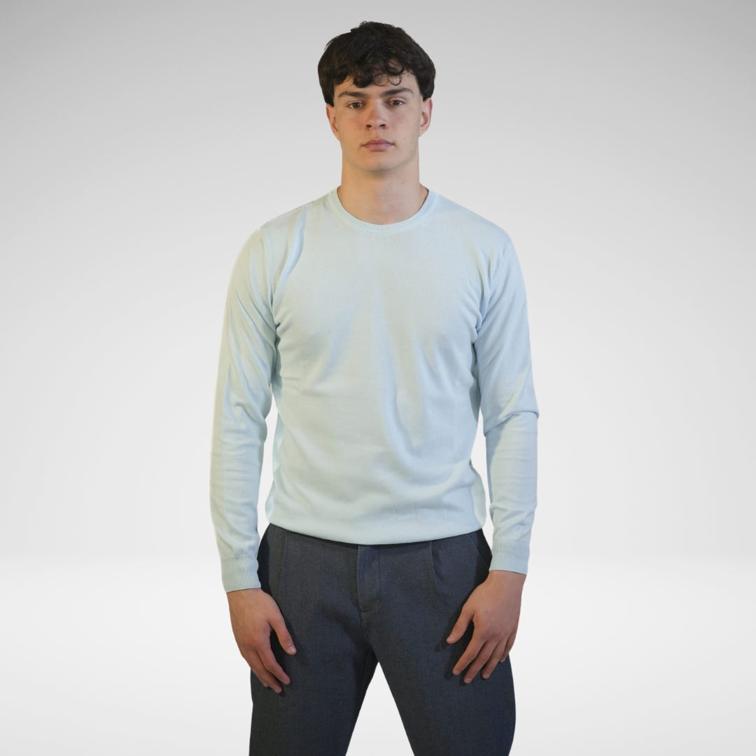 Maglione collo a Giro a maniche Lunghe